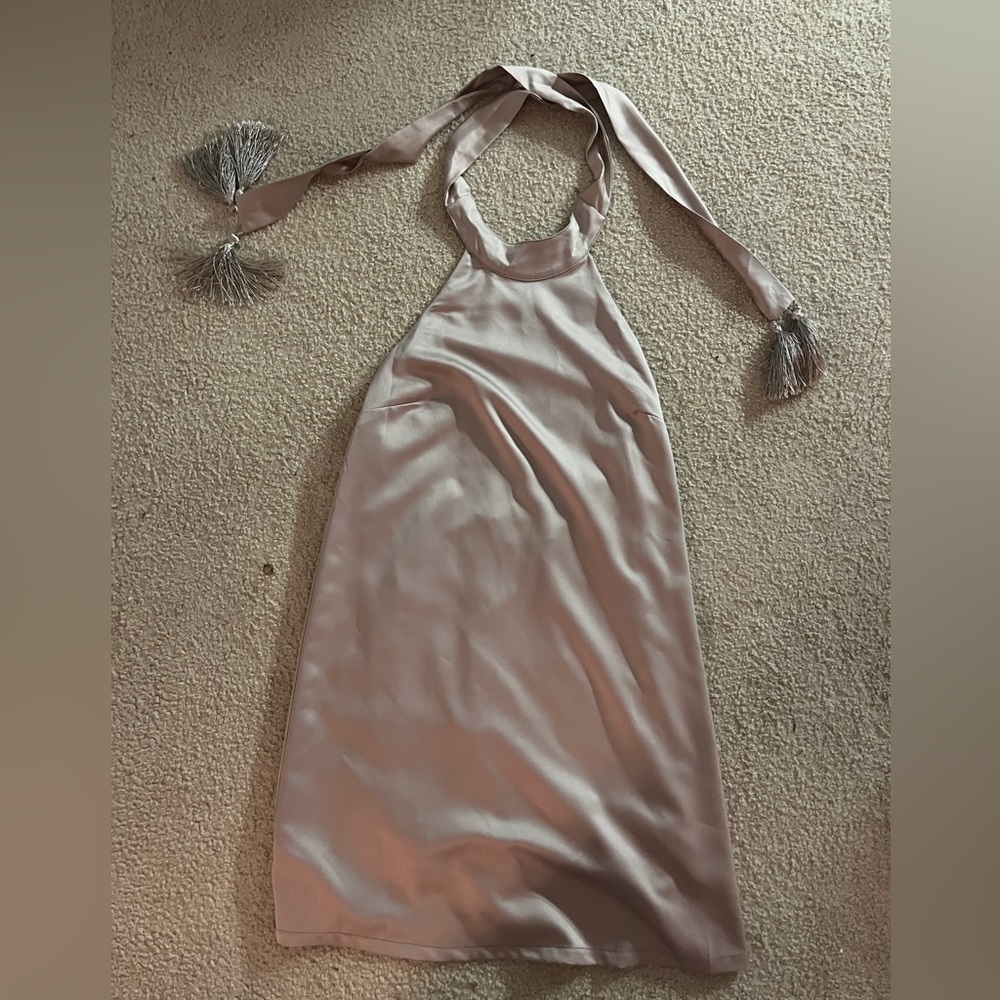 Love Riche Halter Tassel Mini Dress Size Small